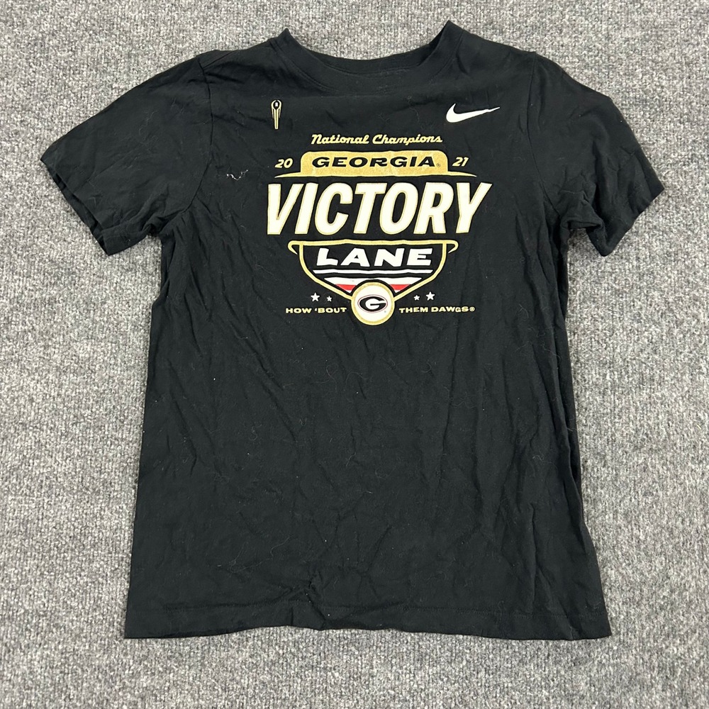 Nike Shirt Mens SizeL Black Georgia Bulldogs 2021 National Champions Graphic Tee